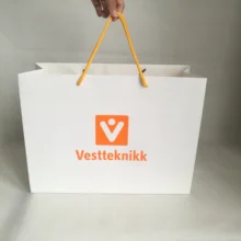 Wholesales 500pcs/lot Cheap Custom Printed Luxury Famous Brand Shopping Paper Bags with Rope Handle Print Your Own Logo