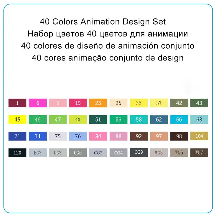 TOUCHNEW художественный маркер 30/40/60/80 Цвета c чернилами на спиртовой основе маркерных ручек для манга двойной головой художественный эскиз маркеры ручки для дизайна в стиле аниме - Цвет: 40 Colors Animation