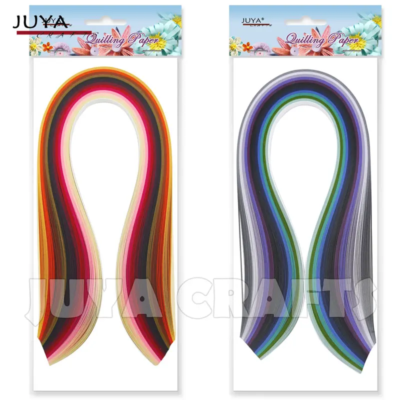 Juya металлизированная бумага для квиллинга 24 разноцветные комплект 2/3/5/7/10 мм ширина - Цвет: 2mm 24 colors