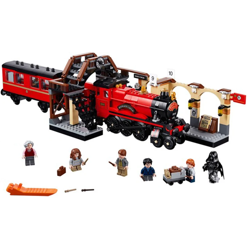 

New Harry Magic Potter Hogwarts Express Train Compatible with legoingly Harry Potter 75955 Building Blocks Bricks Christmas Toys