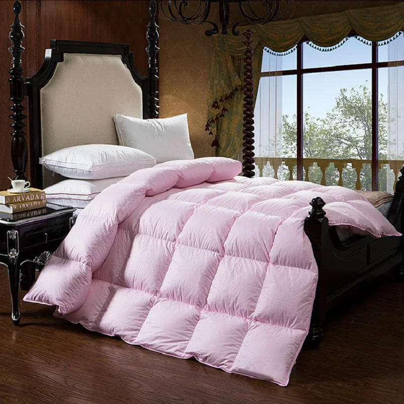 100 Goose down comforter Cotton fabrics winter Warm silky 100 Goose