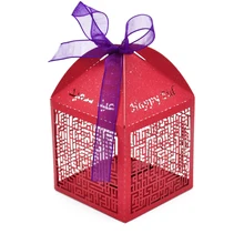 Роскошная коробка для свадебных сувениров элегантная подарочная коробка Персонализированные на заказ лазерная резка коробка для свадебных сувениров