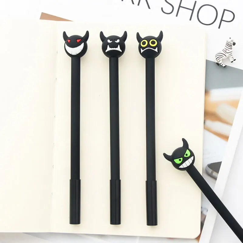 

4pcs/lot kawaii Students stationery Cartoon demon neutral pen needle 0.5 mm office stationery gel pens
