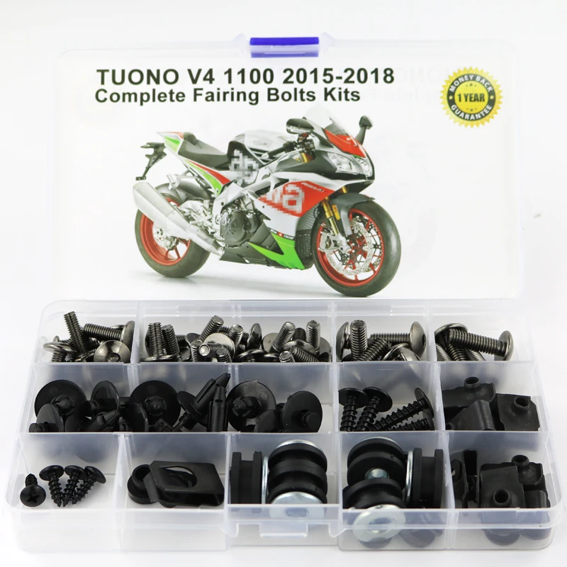Titanium Для Aprilia Tuono V4 1100 обтекатель мотоцикла полный обтекатель Болты Комплект крепеж для обтекателей Скорость гайки Сталь - Цвет: Titanium