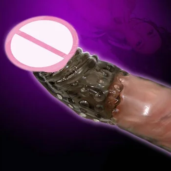 Manches de pénis en Silicone souple réutilisable manchon d'extension de préservatif manchon d'extension solide tête étendre préservatif jouets Sexy pour hommes
