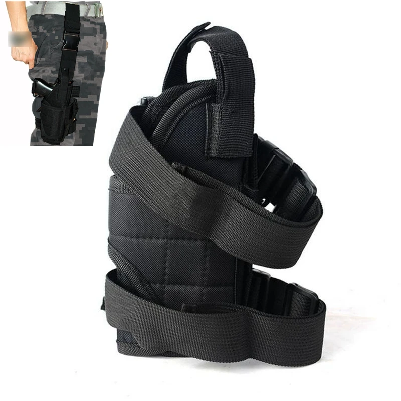 

GL Adjustable Waterproof Outdoor Tactical Holster Puttee Case Thigh Leg Pistol Gun Holster Pouch Quick Release Buckle