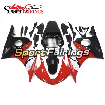 

Full ABS Plastic Injection Motorbike Hulls Fairings for Yamaha YZF600 R6 2003 2004 03 04 Motorcycle Black Red Cowlings Covers
