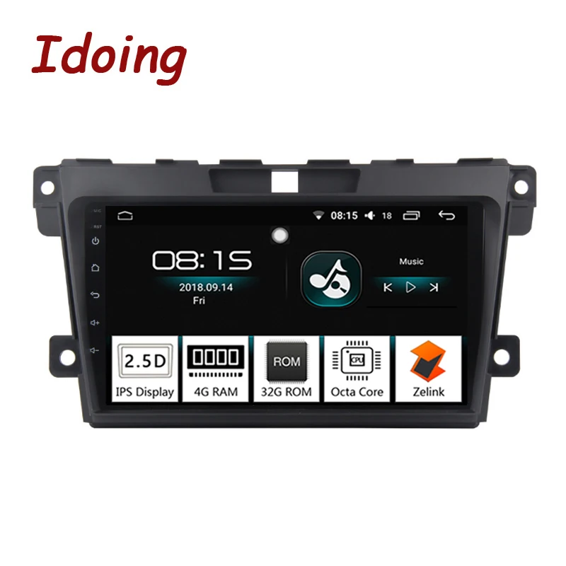Perfect Idoing 1Din 2.5D IPS Screen Car Android8.0 Radio Vedio Multimedia Player Fit Mazda CX-7 CX 7 CX7 4G+64G GPS Navigation Fast Boot 0