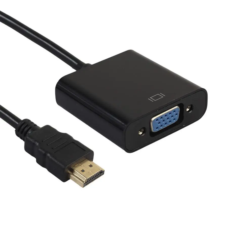 1080P HDMI папа к VGA Женский видео адаптер кабель конвертер с 3 5 мм аудио выход 720P 1 3/1 4