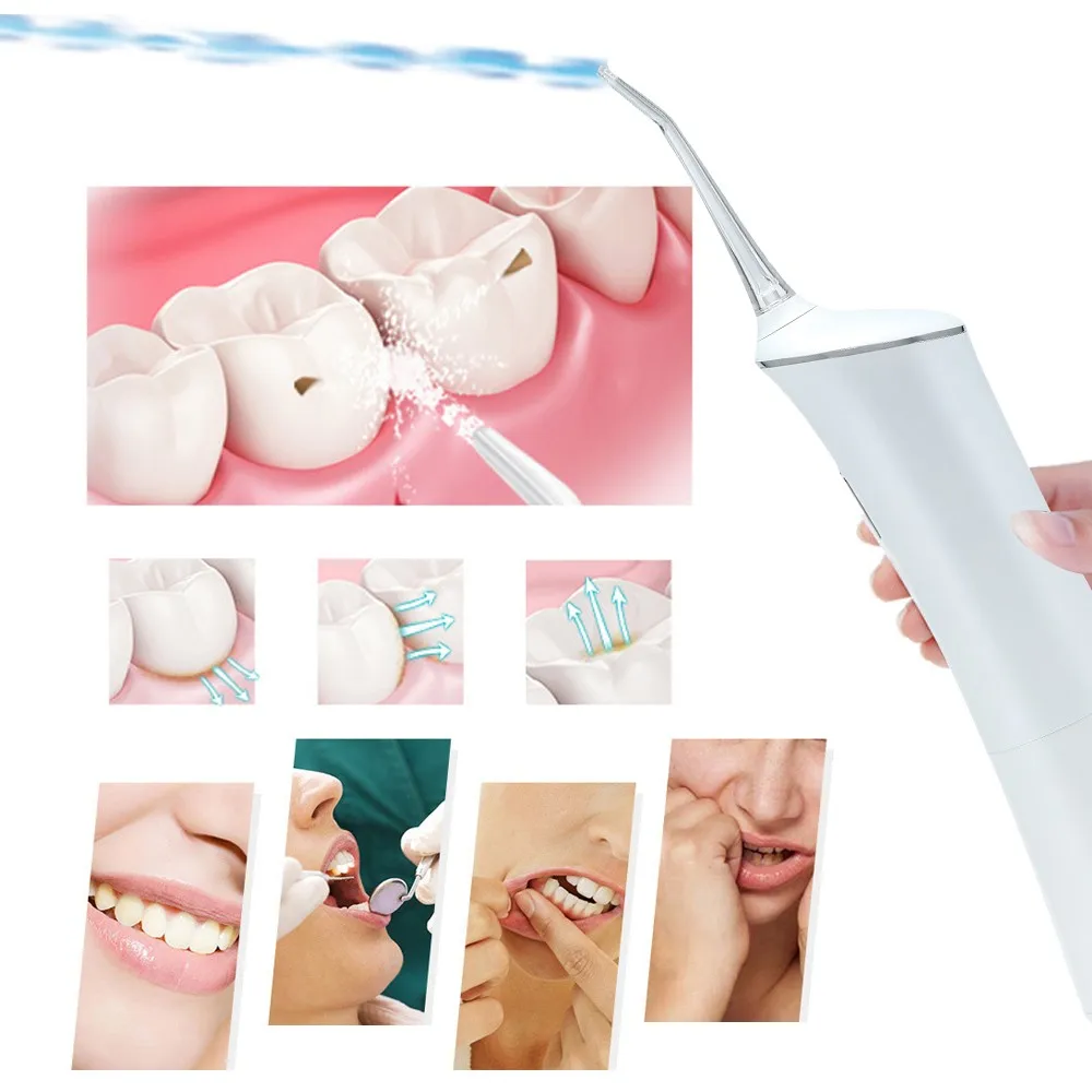 Portable Electric Oral Irrigator Rechargeable Water Floss Tooth Washing Tool