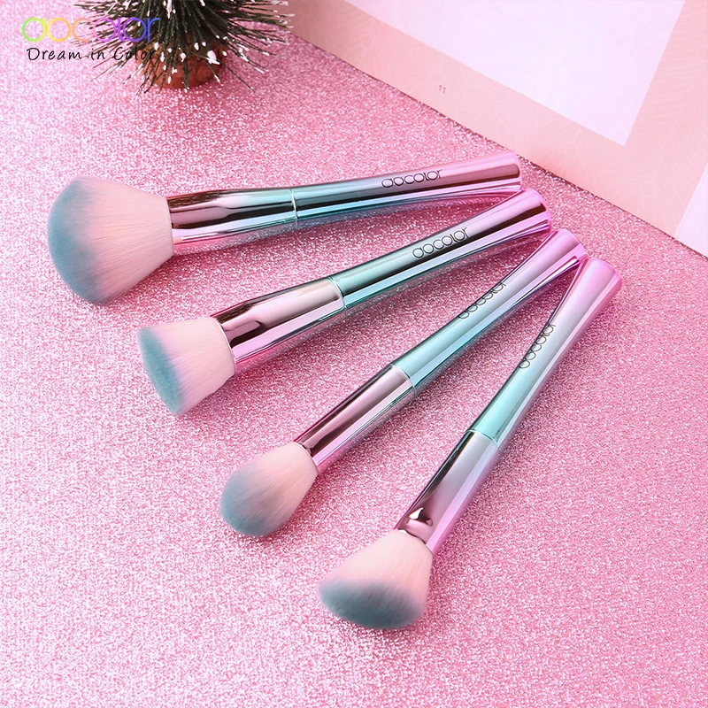 Pincéis de Maquiagem Docolor Fantasia Kabuki pó Mistura Escova Fundação Sombra Escovas Cosméticos Macio Cabelo Sintético 11 Pçs 7 Aplicador de sombra