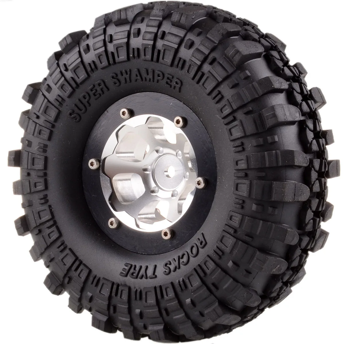Roda de Metal 1061-7035 para rc Super Swamper Pneu 1:10 Rock Crawler 1 10 rc Modelo Carro 1.9 - Aro & 5 Peças e Acessórios
