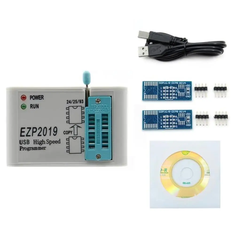 Прочный EZP2019 высокоскоростной USB SPI программатор поддержка 24 25 93 EEPROM Flash биос белый