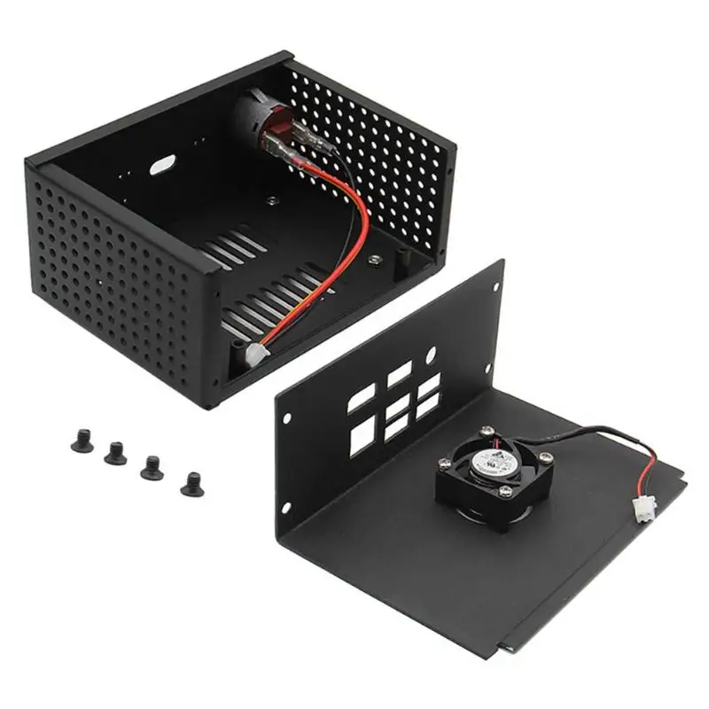 

for Raspberry Pi Metal Case + Power Control Switch + Mini Cooling Fan for Raspberry Pi X820 Storage Expansion Board