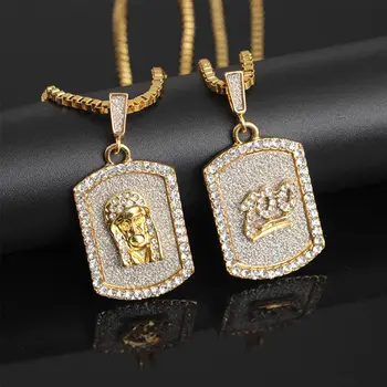 

Hip Hop Gold Light 100 Points Military Necklace And Pendant Necklace Jewelry