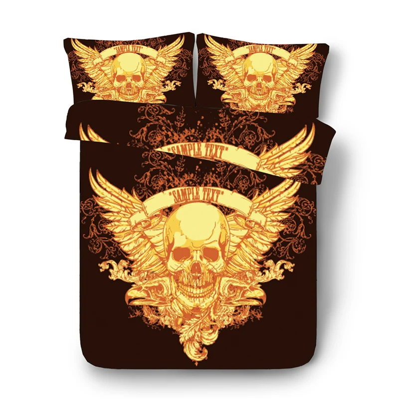 3D Skull Style Bedding Set 3D Print Skeleton Design Duvet Cover Sets EU/AU/US Twin Queen King Size Skull Themed Bed Linen