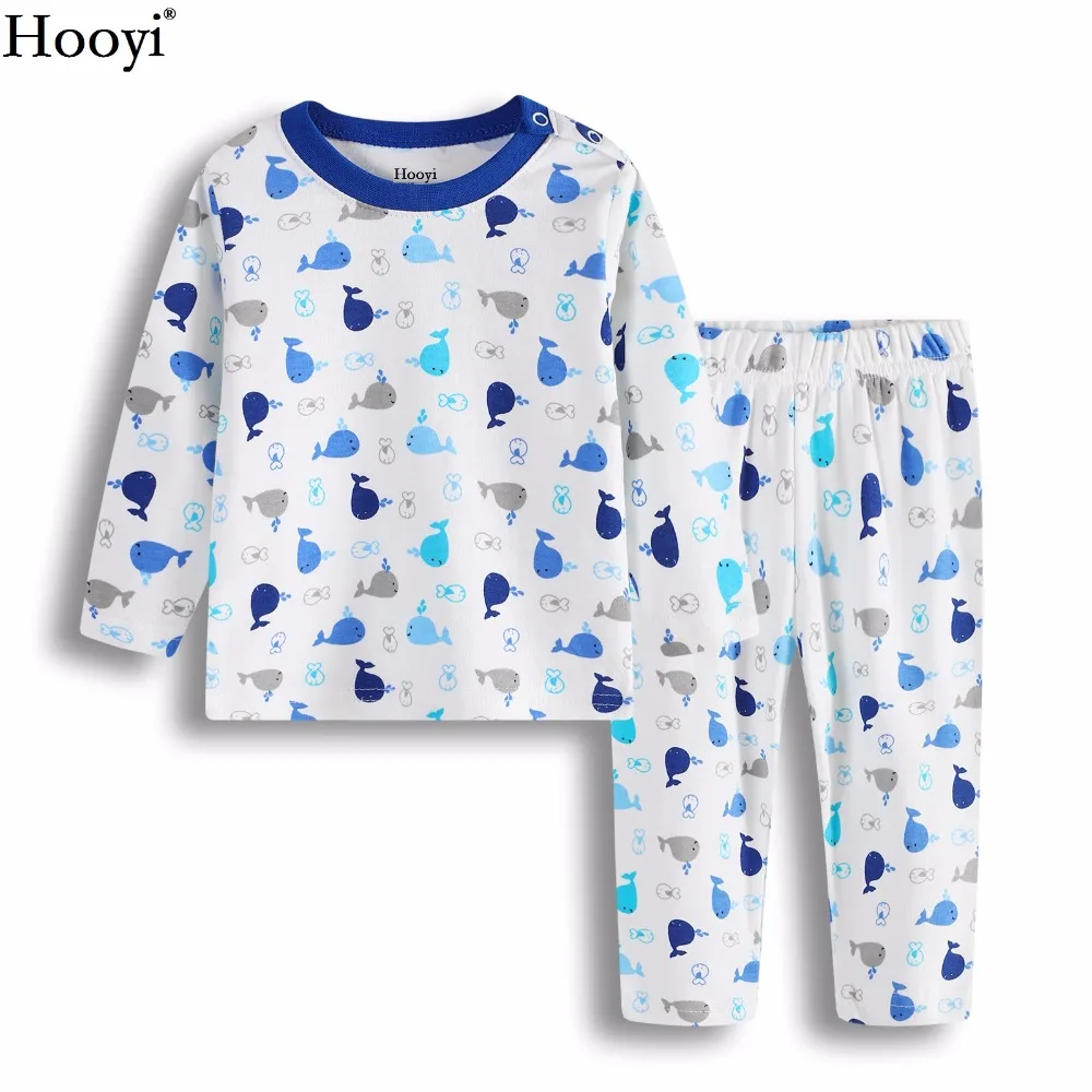 Baby Pajamas Clothes Suit Cotton Soft Plane Boat Boys Sleepwear Kid Sleep Sets Long Pyjamas Home Clothing Set