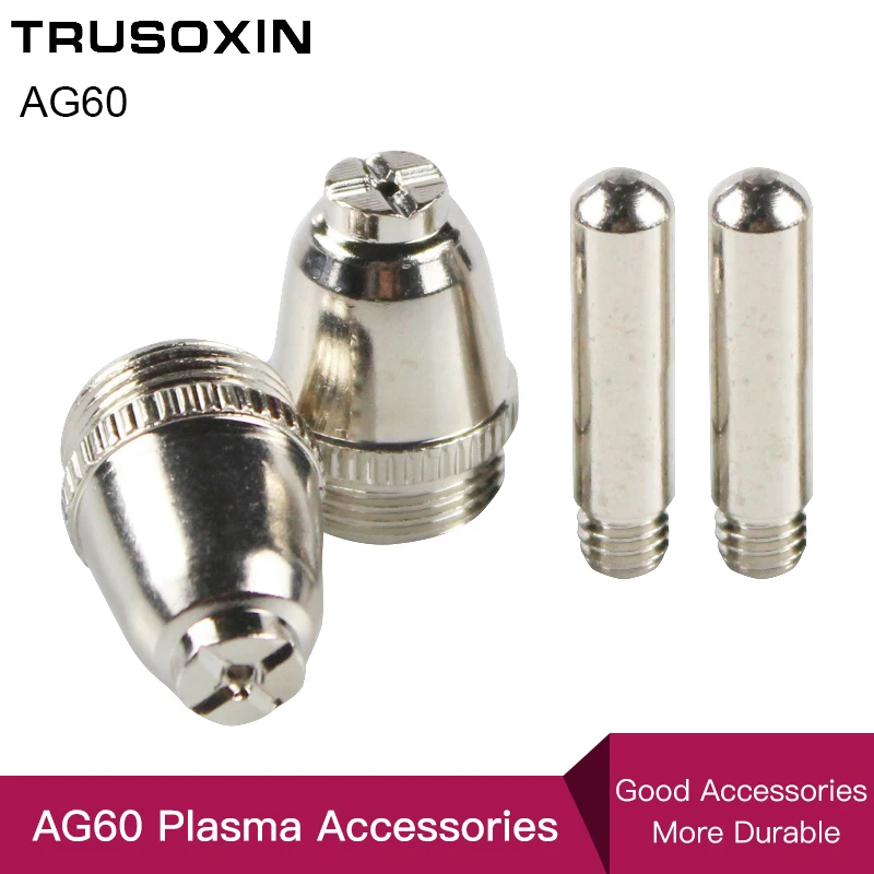 20PCS Air Plasma Cutter AG-60 Cutting torch/gun Head Consumable For CUT40/50/60A Accessories Tips Electrodes