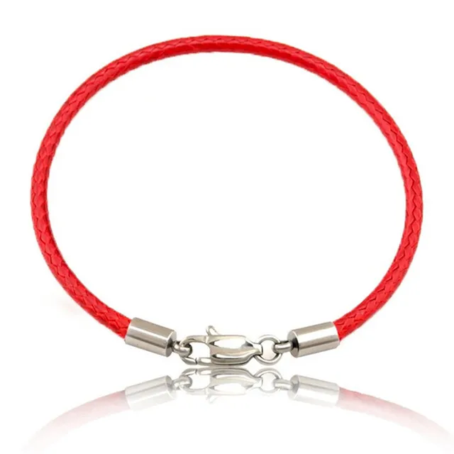 Red Bracelet for Women Men Bracelets Bangles Black Leather Red Thread ...