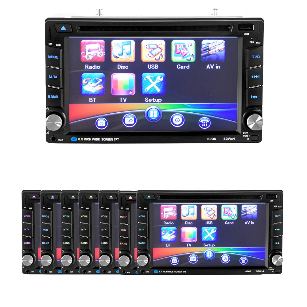 Perfect universal 2 din car  stereo 6.6 inch stouch screen FM radio GPS navigation Multimedia MP5 DVD player with camera remote control 5