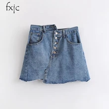 Весенние туфли новые женские осторожны машина дизайн ассиметричный, с высокой талией однобортная куртка в ковбойском стиле; а-образный юбка