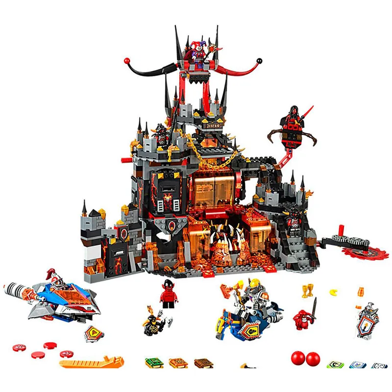 

Bela 10521 Element Knights Series 70323 Jestro's Volcano Lair Building Blocks 1237pcs Bricks Toys Compatible With Legoings