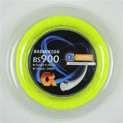 Alpha 0.68mm Badminton Racket String BS900 Coil Control Badminton String 200m Reel Good Durability Good Durabili Made in Taiwan - Цвет: yellow