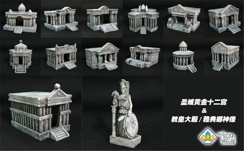 

Amusement Park Saint Seiya model scene Golden Zodiac Palace with Pope Athena Statue Full set F468