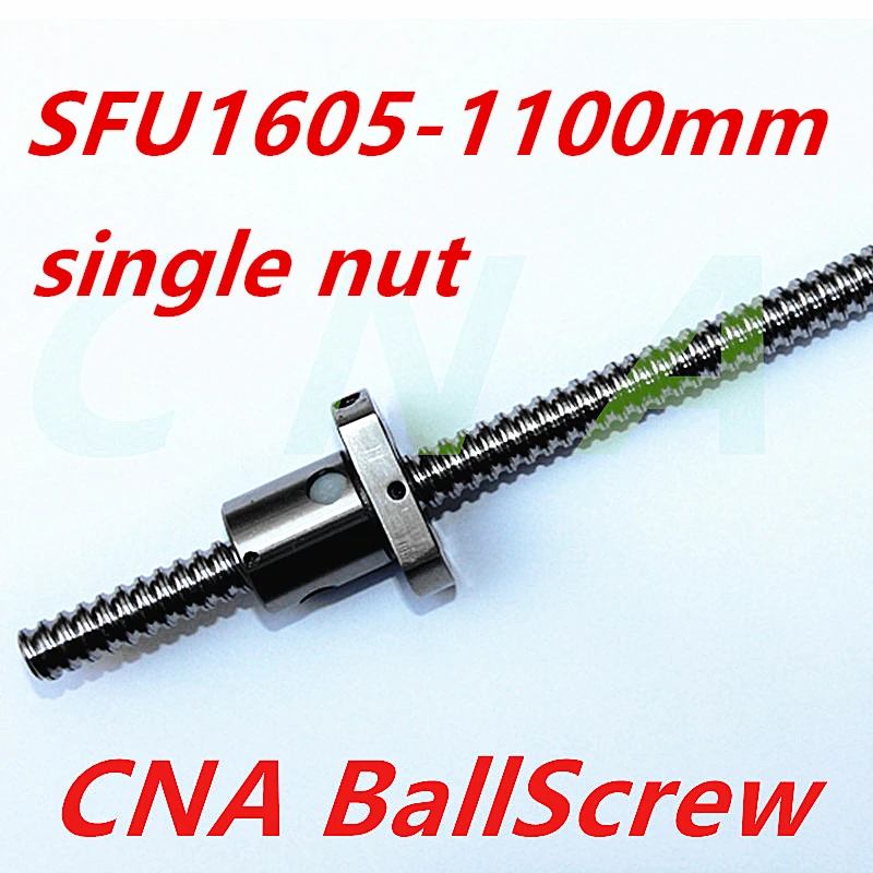 16mm1605BallScrewRolledC7ballscrewSFU16051100mmwithone1605