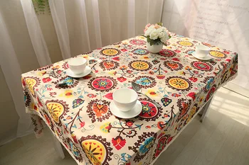 

drop shipping Sun Flower Tablecloths Cotton Linen Table cloth Table Runner Cushion Cover Chair Cushion Table Mats Pads