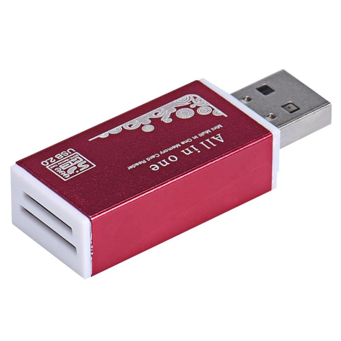 USB 2,0 все в 1 мульти слот для карт памяти кард-ридер (красный)