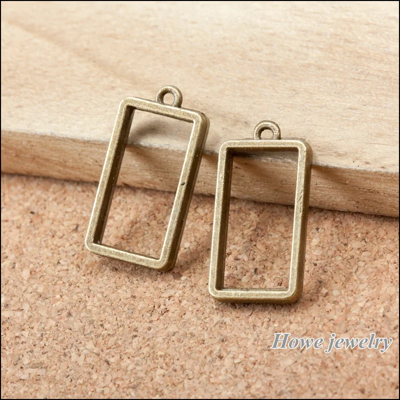 

120pcs pendant hollow photo frame Antique bronze Pendant European Style jewelry findings A086