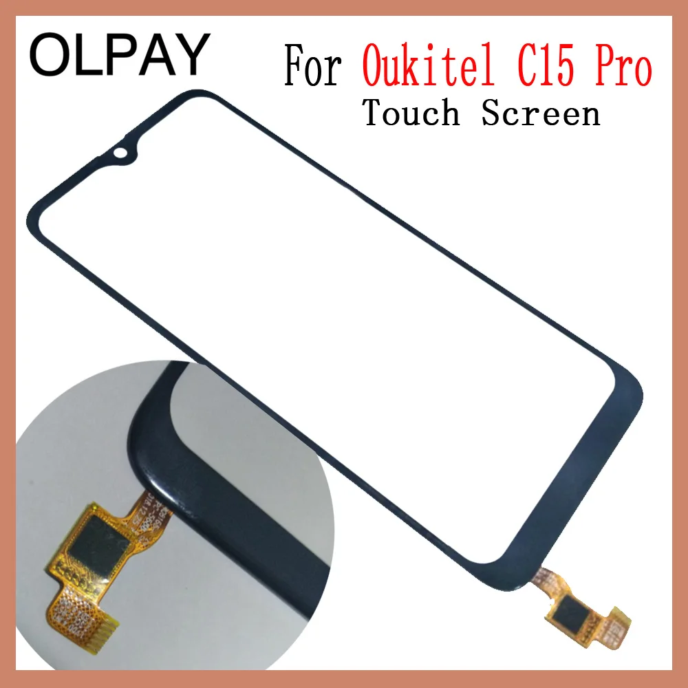 OLPAY 6,09 ''сенсорный экран для мобильного телефона Oukitel C15 Pro сенсорный экран стекло дигитайзер панель объектив сенсор Бесплатный клей+ салфетки