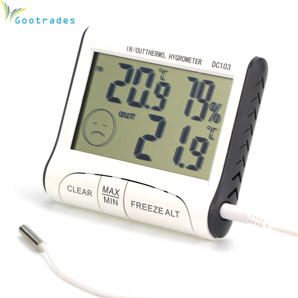 

Digital Thermometer Hygrometer Electronic LCD Temperature Humidity Meter Temperature Display Thermometer Hygrometer DC103