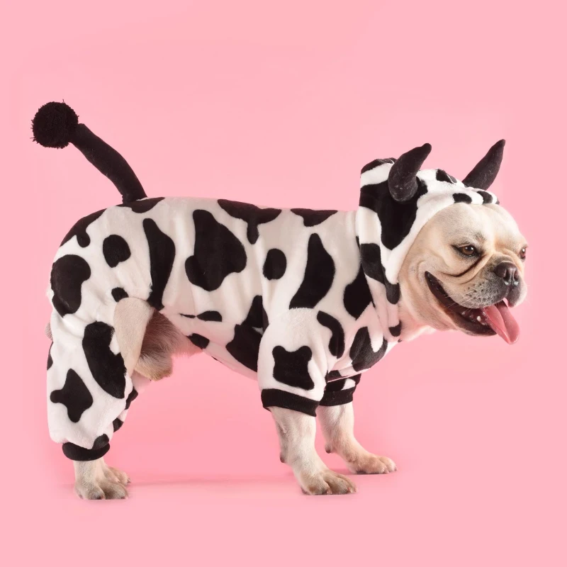 

Winter Dog Clothes Poodle Schnauzer Pug French Bulldog Clothing Warm Pet Jumpsuit Romper Funny Dog Costume Pajamas Sleepwear