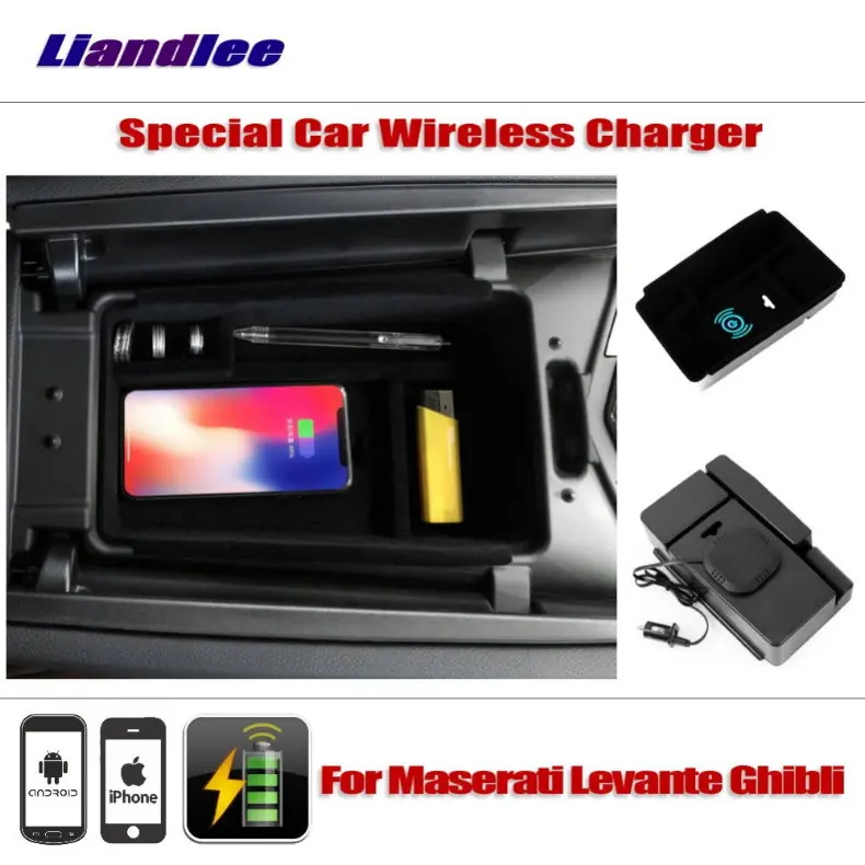 Liandlee для Audi A4L A5~ специальный автомобиль Беспроводной Зарядное устройство подлокотник для iPhone и Android телефон Батарея Зарядное устройство