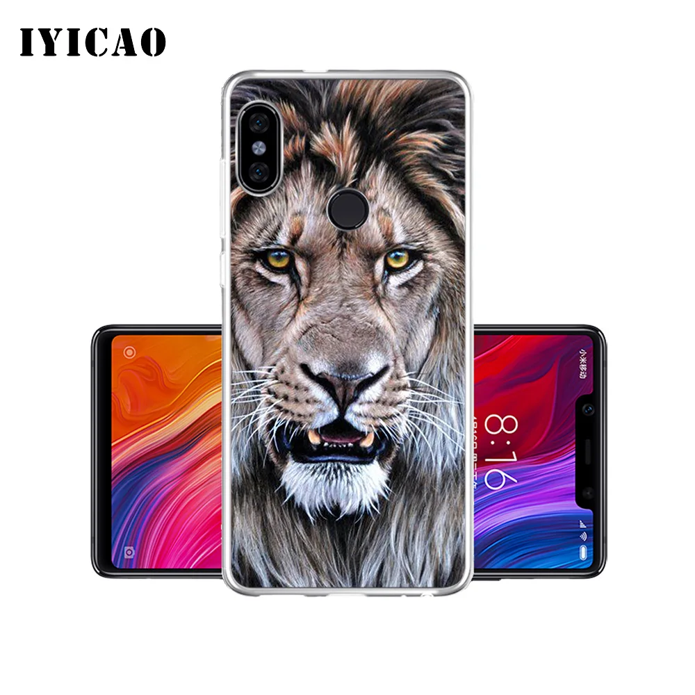 IYICAO Cool Animal Wolf lion tiger Мягкий силиконовый чехол для телефона Xiaomi Redmi 4A 5A 6A Note 7 6 5 Pro Plus