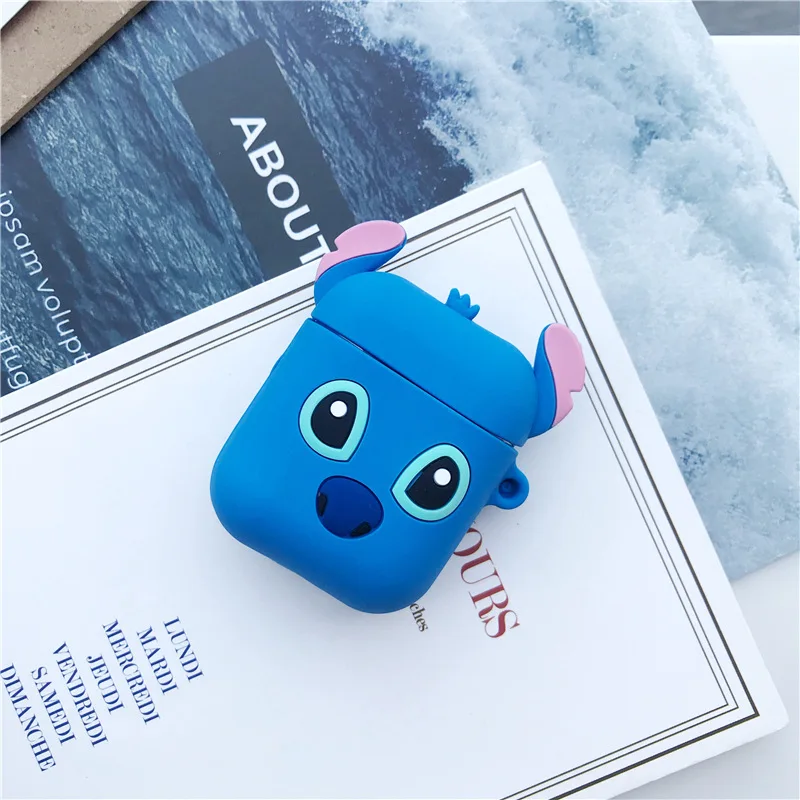 Силиконовый чехол для Apple Airpods, милый чехол, защитный чехол, Bluetooth, чехол для наушников, для airpods, 2 сумки, зарядная коробка, Микки, Минни