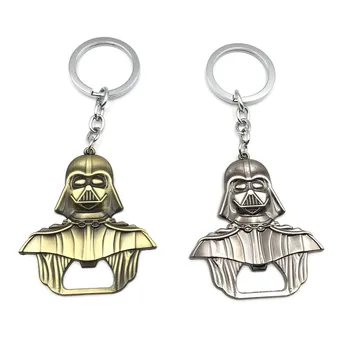 

500pcs/lot star wars Darth Vader keychain Bar Beer Bottle Opener Metal Alloy style model figure Kitchen Tools for souvenirs