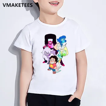 

Kids Summer Girls&Boys Short Sleeve T shirt Children Cartoon Steven Universe Character Print T-shirt Funny Baby Clothes,ooo5053