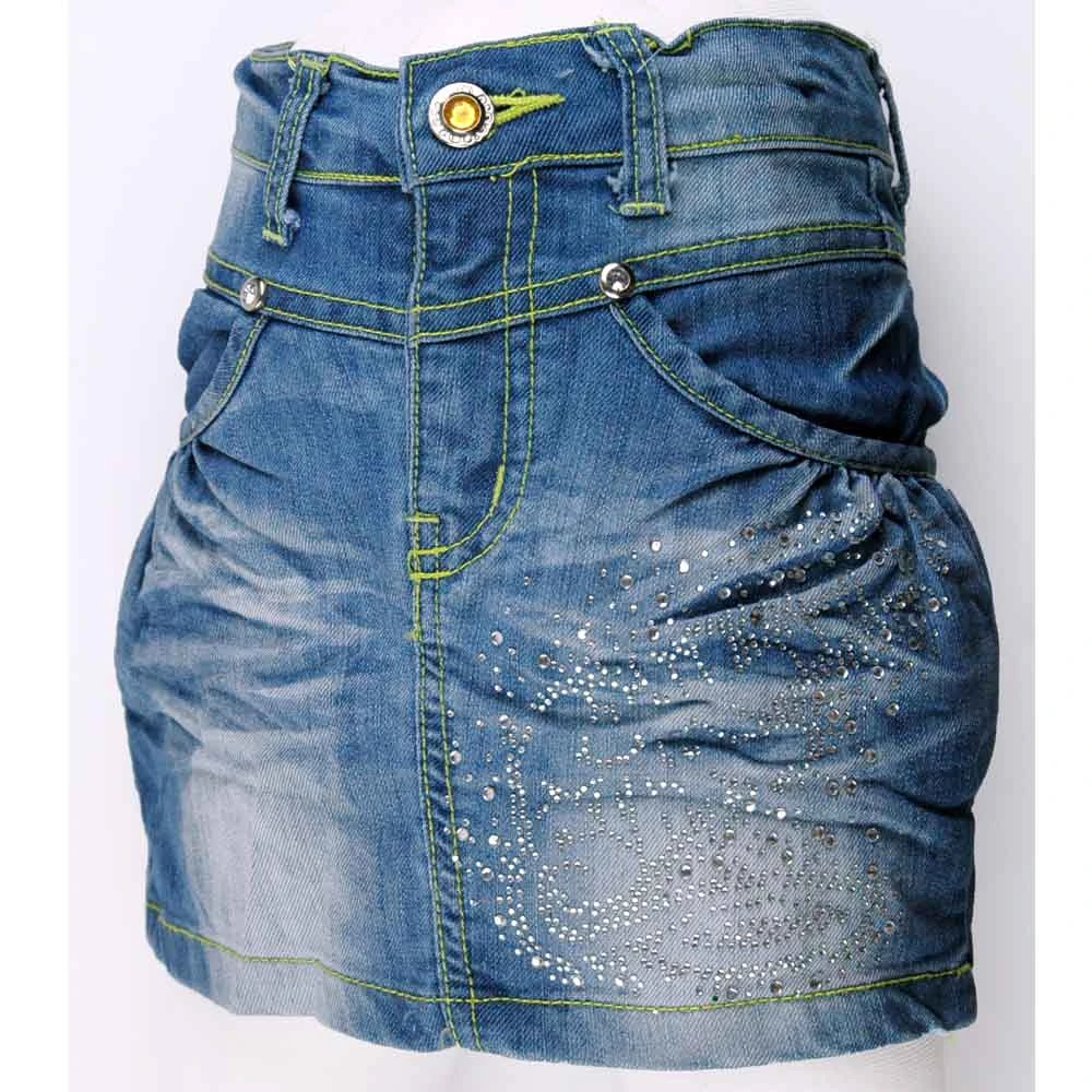Rhinestone denim skirt Clearance