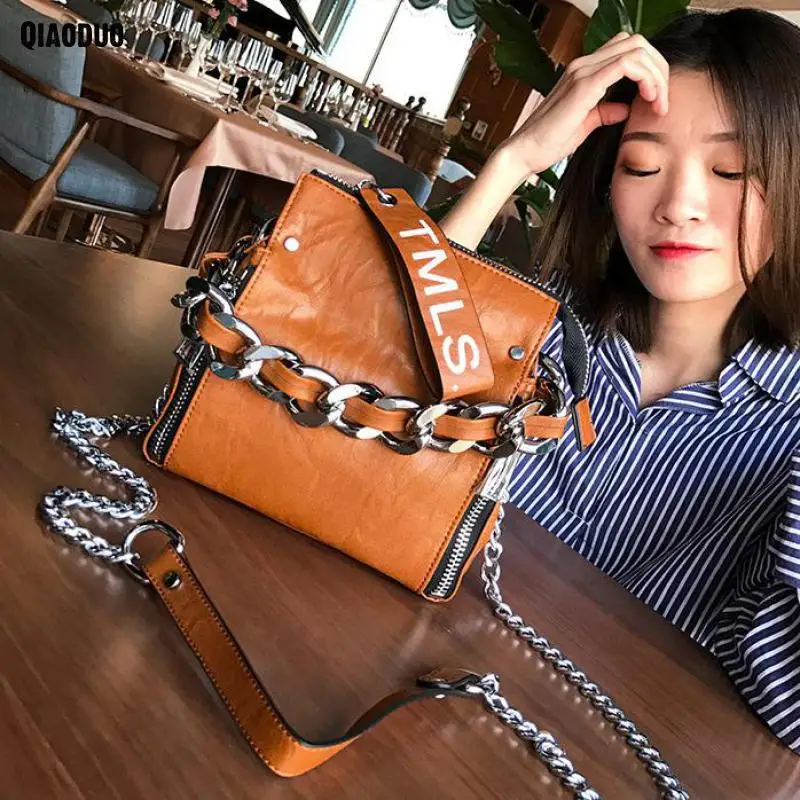 

Bag Lady Leather Women handBag Crossbody Chain Shoulder Bag Bolsa Feminina 2018 Messenger Bag For Girls Sac A Main Hands Bags