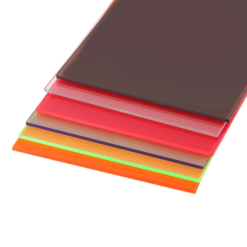 1PC Plexiglass Board Multicolor Acrylic Sheet Organic Glass DIY Model Making Board 10x20cm