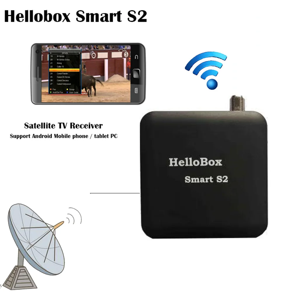 Hellobox Smart S2 Satellite Finder Спутниковое ТВ-приемник играть на мобильный телефон/для планшета телевизора приемник DVBPlayer DVBFINDER