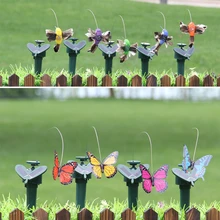 1 шт. Солнечная энергия Танцующая Летающая бабочка разноцветная Вибрация Колибри домашний сад пасхальное украшение X