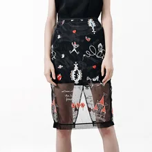 Милые юбки с вышивкой г. Новые летние юбки Eugenia+ трикотажный комплект из 2 предметов, прямые юбки высокого качества gx394