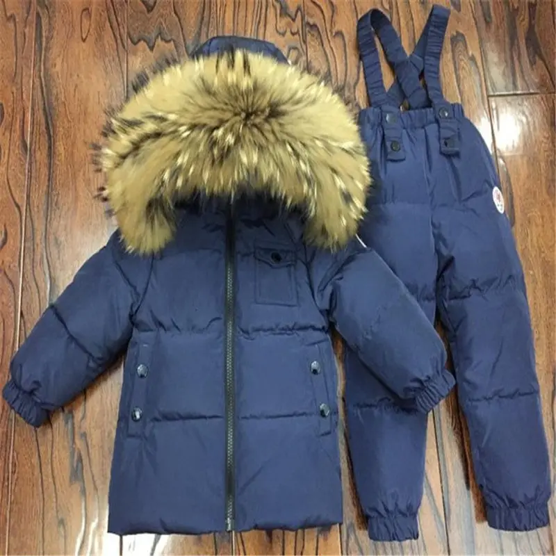 Г., детская одежда для русской зимы, комплект одежды для девочек на год, однотонная парка для мальчиков, куртки, пальто пуховая зимняя одежда