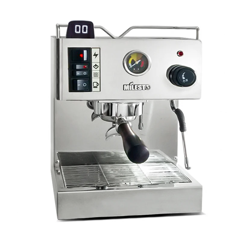 Коммерческая кофеварка, улучшенная версия, итальянская полуавтоматическая кофемашина из нержавеющей стали, EM-18 дисплей времени извлечения