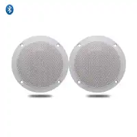 160W 4 Inch Marine Bluetooth Waterproof Speakers Boat Motorcycle Car Audio Stereo Sound System For SPA Room UTV ATV Golf Cart
