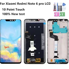 Для Xiaomi Redmi Note 6 Pro ЖК-дисплей с рамкой, сенсорный экран, дигитайзер, lcd Redmi Note6 Pro, запасные части для сборки